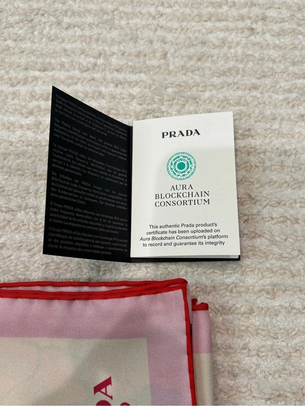 NWT Prada Silk Scarf Pink